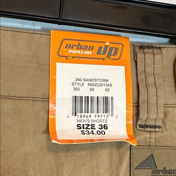 Urban Pipeline Hiking/Utility Cargo Cotton Khaki Tan Shorts 36 waist - Picture 10 of 14